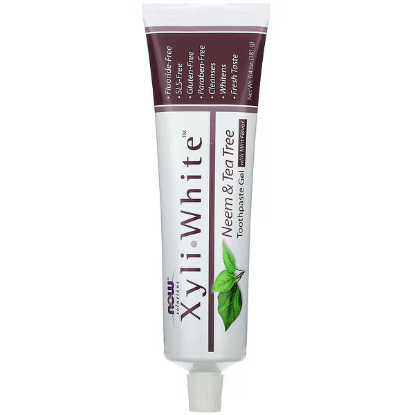 NOW Foods Solutions XyliWhite Toothpaste Gel – RefreshMint (6.4 oz / 181 g)