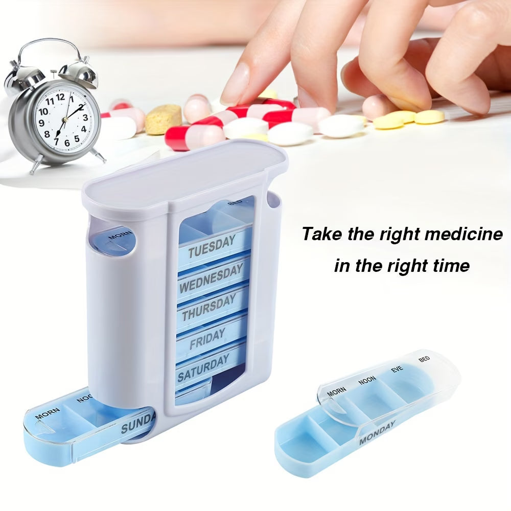 Weekly Pill Organizer – Extra Large Stackable Daily Medication Case