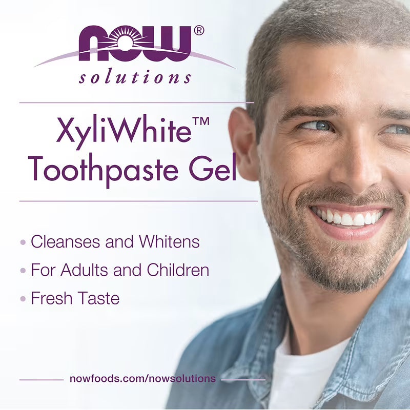 NOW Foods Solutions XyliWhite Toothpaste Gel – RefreshMint (6.4 oz / 181 g)
