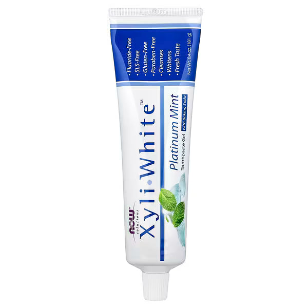 NOW Foods Solutions XyliWhite Toothpaste Gel – RefreshMint (6.4 oz / 181 g)