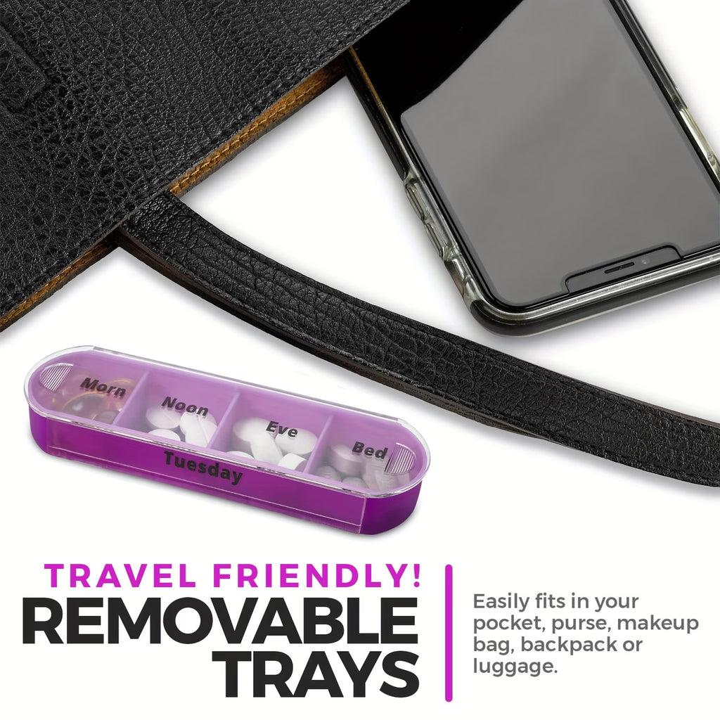 Weekly Pill Organizer – Extra Large Stackable Daily Medication Case