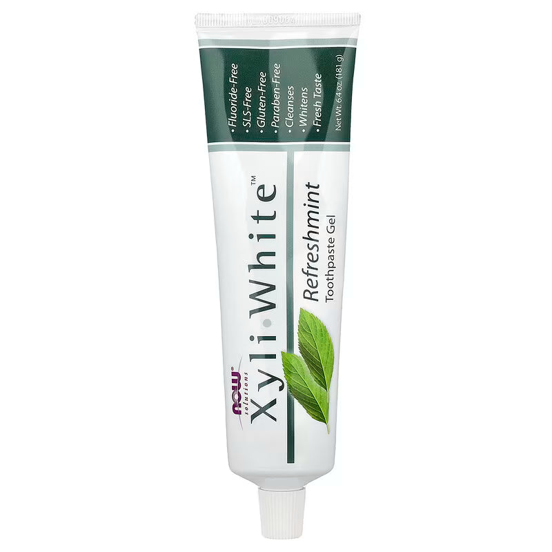 NOW Foods Solutions XyliWhite Toothpaste Gel – RefreshMint (6.4 oz / 181 g)