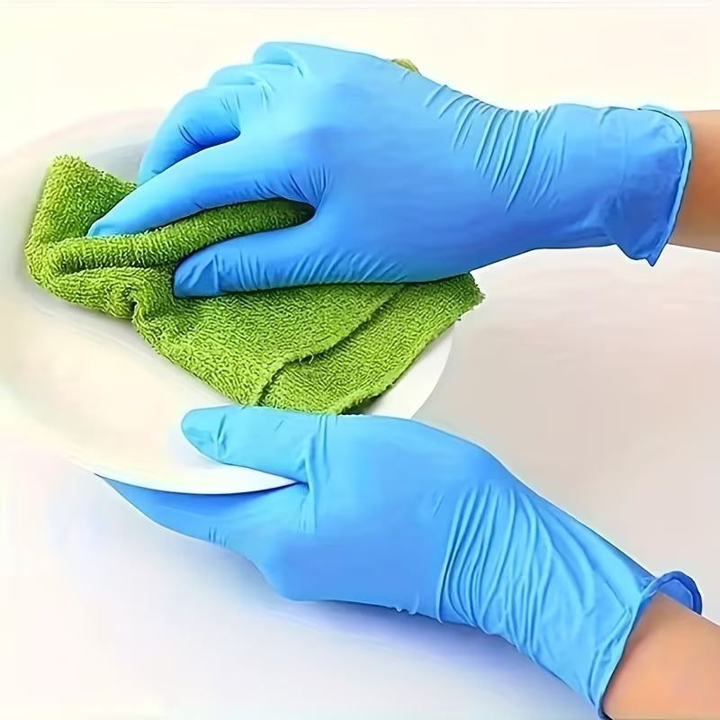 Blue Nitrile Gloves – Disposable, Latex-Free & Powder-Free - 10 Pcs