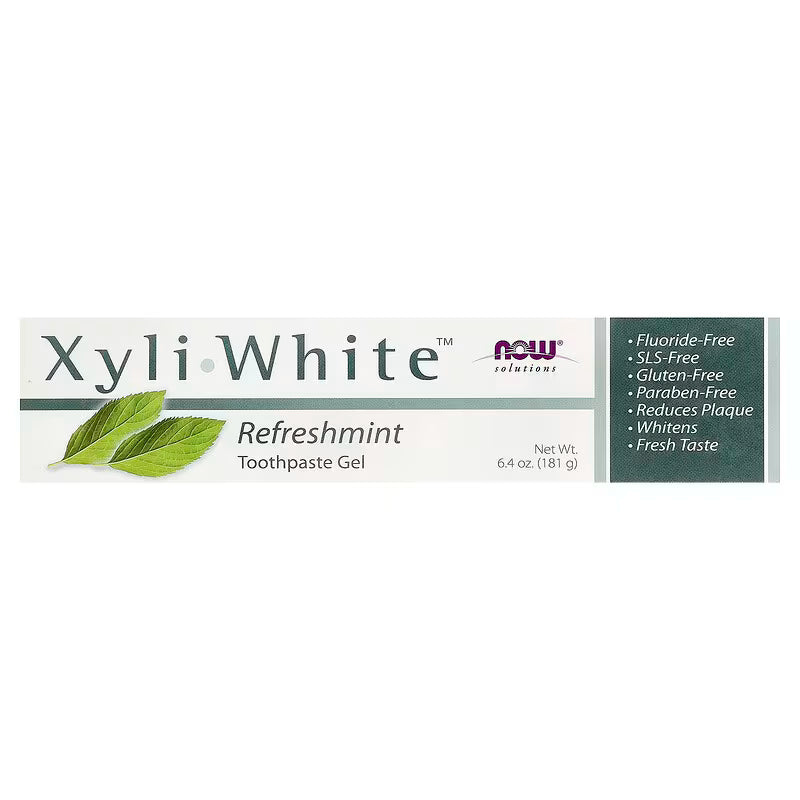 NOW Foods Solutions XyliWhite Toothpaste Gel – RefreshMint (6.4 oz / 181 g)